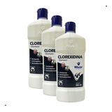 Kit 3 Shampoo Clorexidina Cães E Gatos World 500ml Cada
