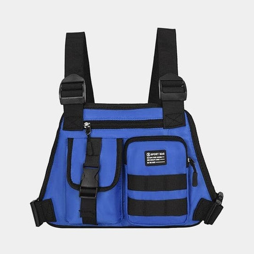 Chest Rig Bag Pechera Bolso Deportivo Azul Molle