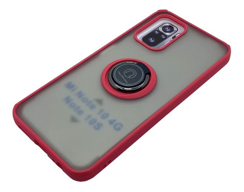 Case Ahumado Con Anillo Para Xiaomi Redmi Note 10 / Note 10s