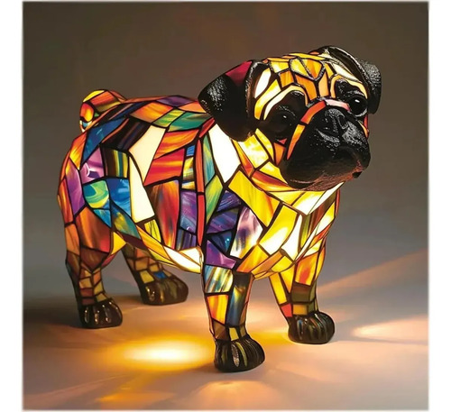 Lámpara Corgi - Luz Nocturna De Sobremesa De Resina Teñida