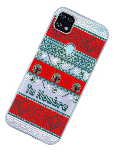 Funda Para Zte Boba Fett Ugly Sweater Navidad Con Tu Nombre