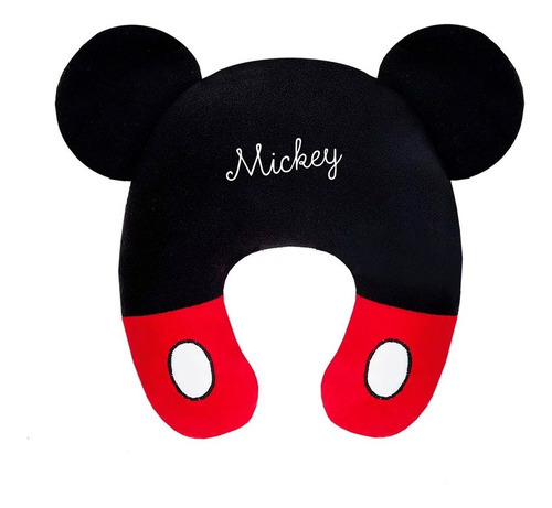 Cojin De Viaje Cojin Para Cuello Mickey Disney Para Adultos Color Rojo