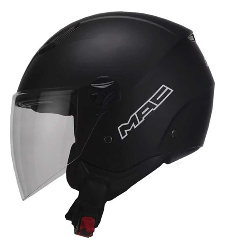 Casco Moto Mac Beat Solid Matt Negro Abierto - Muvin Moto