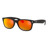 Ray Ban Rb2132 622/69 New Wayfarer Naranja Espejo Negro Mate