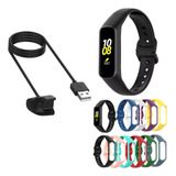 Combo Cargador Y 1 Malla Correa Para Reloj Fit2 Samsung R220