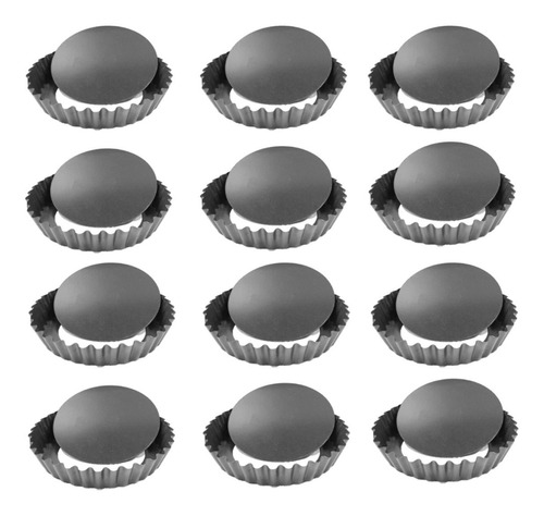 Pack X12 Moldes Mini Tartaleta Individual Kuchen Desmontable