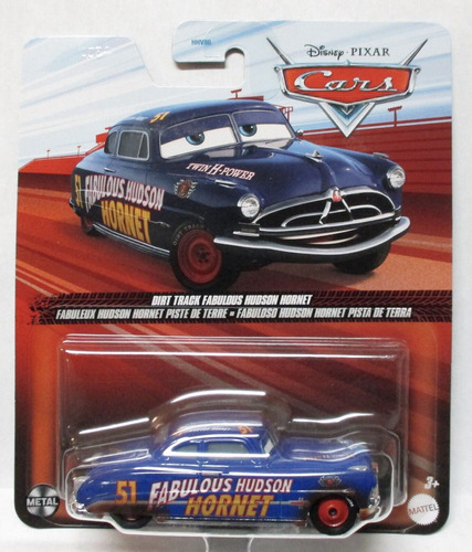 Carros Disney Cars Fabulous Hudson Hornet Dirt Track Mattel