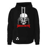 Hoodie Buzo Buso Saco Rock Metal Megadeth Calavera