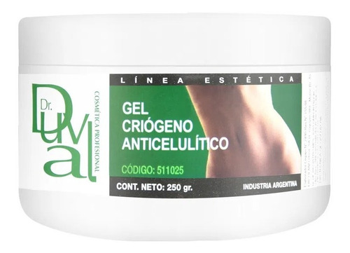 Gel Criogeno Anticelulítico Con Hiedra Centella X250g Duval