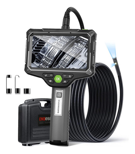 Dual Lens Borescope Endoscope Camera With Light 5.5mm 1080p 