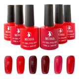 Gama Set Mussa Original Esmalte Uv Led Gel 6 Piezas Gelish 