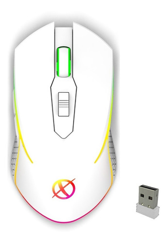 Mouse Xinua M7 Recargable Auto Sleep Luz Rgb 6 Botones Usb