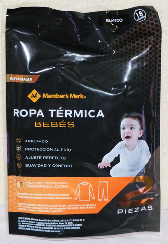 Conjunto Termico Afelpado Niño/niña Blanco 12 Meses