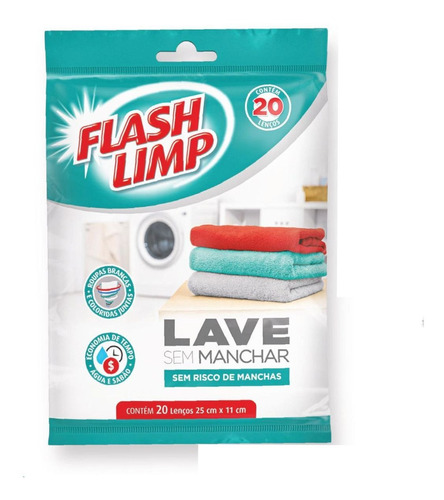 Lenço Antimanchas Lave Roupas Coloridas Sem Manchar Flashlim