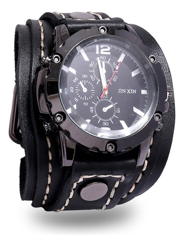 Reloj De Pulsera De Cuero Vintage Para Hombre Impermeable