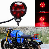 Stop Luz Trasera De Freno Porta Placa Led Moto Cafe Racer