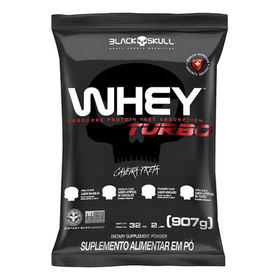 Turbo Whey Protein Nutri Concentrado Caveira Preta Sabor Chocolate | MercadoLivre
