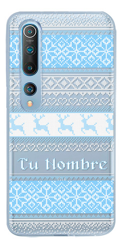 Funda Para Xiaomi  Ugly Sweater Azul Navideño Con Tu Nombre