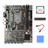 Placa Base Minera B250c Btc+cpu G4400+ddr4 4g 2666 Mhz Ram+