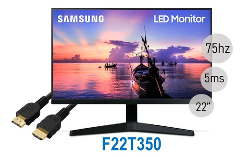 Monitor Led Samsung 22'' Ls22f350 Fhd Vga + Cable Hdmi  @pd