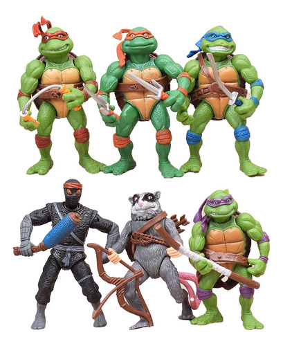 Set 6 Figuras Tortugas Ninja Articuladas Figuras De Acción