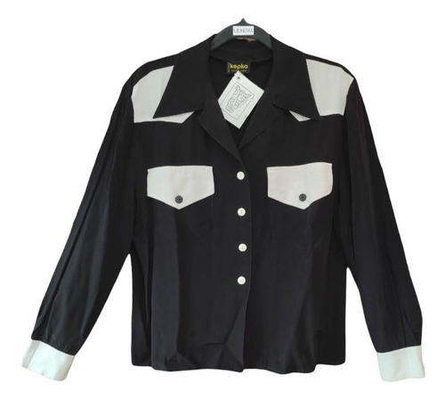 Camisa Vintage Blanca Y Negra - Camisa Cruel