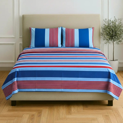 Juego De Sábanas Rebeca Algodón 200 Estampada - Queen Size Color Barcelona Diseño De La Tela Estampado