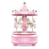 Ofrecemos Lo Que Desee Carousel Music Box: Easy Twist, Pink.