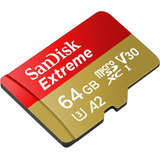 Memoria Micro Sd Sandisk Extreme A2 64gb Sdxc C10 4k Gopro
