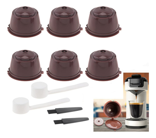 6 Capsulas Dolce Gusto Cafetera Reusables Rellenables Refill