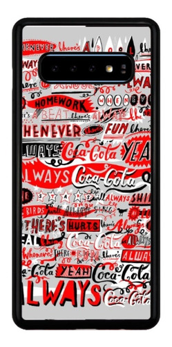 Funda Protector Para Samsung Coca Cola Letras Etiquetas Logo