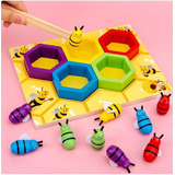  Juego De Colmena De Abejas Montessori Educación Cognitiva