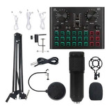 Kit Microfo Bm800 + Tarjeta De Sonido V8