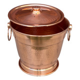 Lixeira De Cobre Grande 10 L Com Argolas