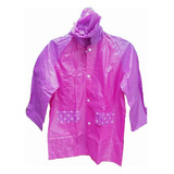 Poncho Niña Morado Primaria Impermeable Lluvia Capa