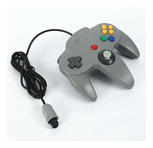 Control Para Nintendo 64 Con Cable De Juego Retro Color Gris