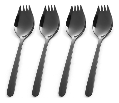 Genlge Sporks De Acero Inoxidable, Paquete De 4, Cuchara De 