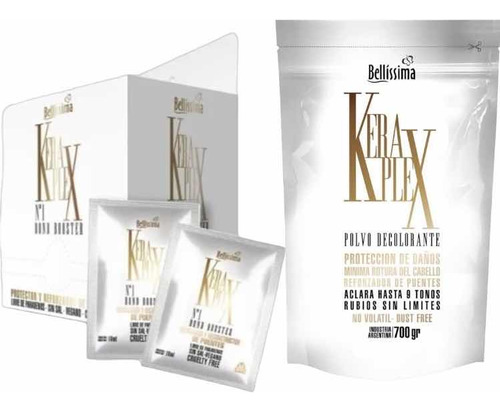 Kit Keraplex Bellísima Polvo Decolorante+bond Booster Paso 1