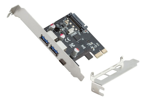 Placa Pci-e Usb 3.0 Geaves Com 2 Portas + Tipo-c Lp