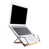 Soporte De Bambu Para Laptop, Soporte Plegable De Madera Par