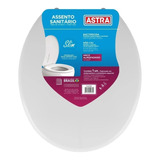 Assento Tampa De Vaso Oval Universal Slim Almofadado Branco