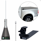 Kit Antena Px Fm Suporte Para Camionete Aquário Articulado