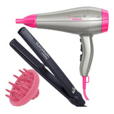 Secador De Cabelo Gama Profissional 2200w Prancha Larga 410f