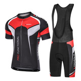 Conjunto De Jersey De Ciclismo Corto De Tela Transpirable Pa