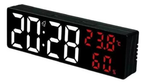 Relógio Designer Digital Usb Alarme Mede Umidade Temperatura