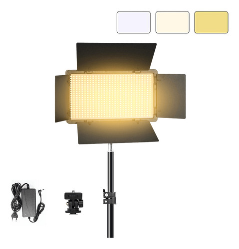 Painel Iluminador Led Somita Led-u800+ Bicolor 50w Com Fonte Cor Da Estrutura Preto Cor Da Luz Branco-neutro 110v/220v