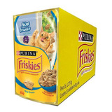 Caixa 15un Ração Úmida Friskies Gatos Adultos Peixe 85g