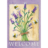 Toland Home Garden Lavanda Bienvenida 28 X 40 Pulgadas Decor