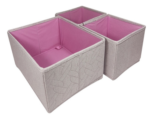 Set Cajas Organizadoras En Tela X3