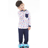 Pijama Infantil Menino Monstrinhos Azul Envio Imediato